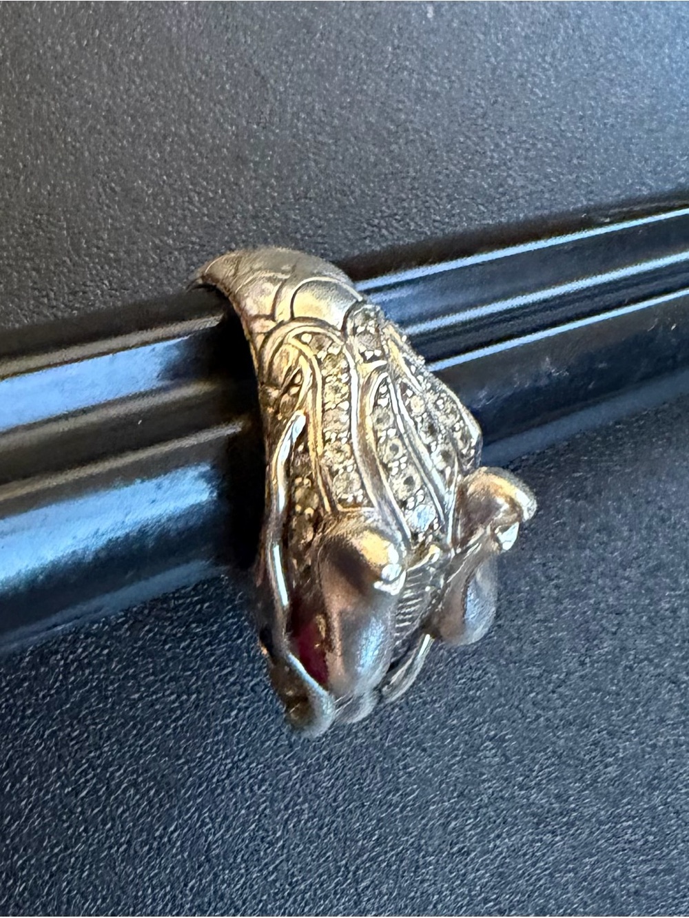 John Hardy ‘Year of the Dragon’ Sterling Silver Dragon Ring w/ ruby & sapphires - Picture 10 of 15